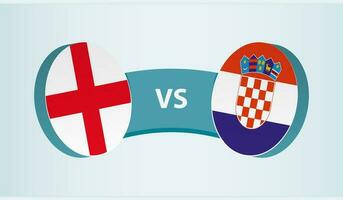 Inglaterra versus Croacia, equipo Deportes competencia concepto. vector