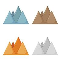 concepto dibujos animados montaña icono, vector ilustración colina, aislado en blanco. orgánico natural paisaje, montar ver