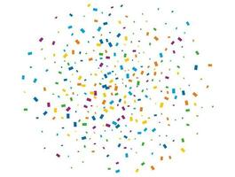 Holiday Rectangular Confetti. Light Rainbow glitter confetti background. Colored festive texture. vector