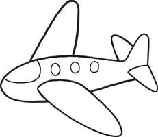 avión parcheado práctica dibujar dibujos animados garabatear kawaii anime colorante página linda ilustración dibujo acortar Arte personaje chibi manga cómic vector
