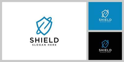 shield security logo design vector