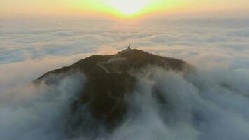 World's highest mosque in mystical and religious ambiance above the clouds video