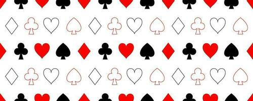 black red playing card seamless pattern vector