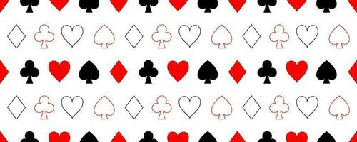 black red playing card seamless pattern vector