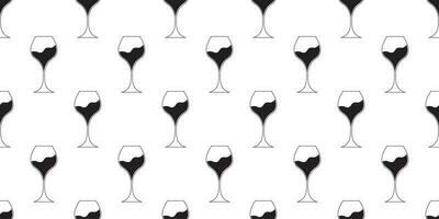 outline wine glass seamless pattern vector