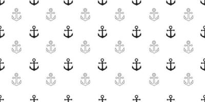 black white anchor seamless pattern vector