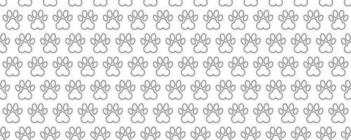 paw print seamless pattern vector