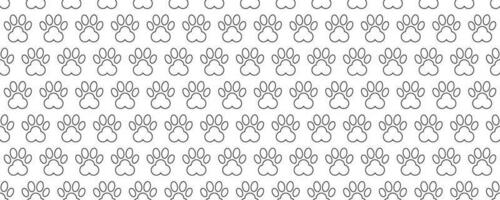 paw print seamless pattern vector