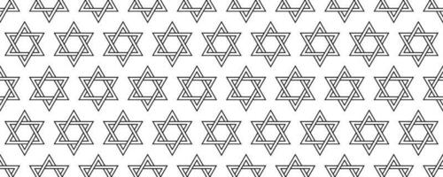 black white Star of Davidn seamlessn pattern vector