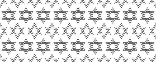 black white Star of Davidn seamlessn pattern vector