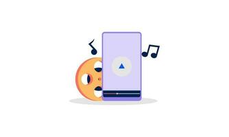 Music video abstract concept illustration vector