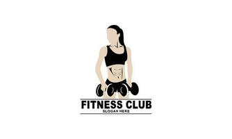 Fitness logo design template design for gym vector