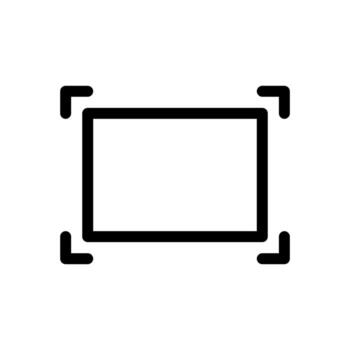 Take a screenshot, snapshot button icon in line style design isolated on white background. Editable stroke. vector