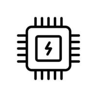 Processor, CPU icon in line style design isolated on white background. Editable stroke. vector