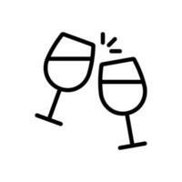 Drinks icon in line style design isolated on white background. Editable stroke. vector