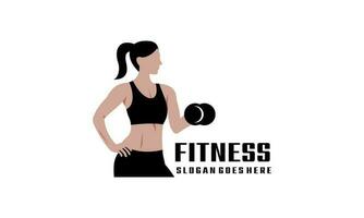 Fitness logo design template design for gym vector