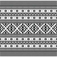 Aztec geometric seamless ethnic pattern. Native American with monochrome style. Template print for textile design. vector