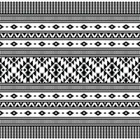 Aztec geometric seamless ethnic pattern. Native American with monochrome style. Template print for textile design. vector