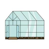 Greenhouse for growing plants on a white background. vector