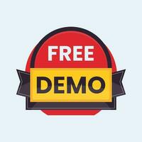 free demo button vector