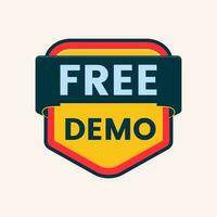 free demo button vector