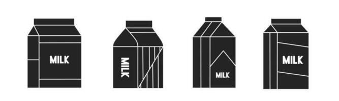 Set of illustrations about milk icon. Stock vector. vector