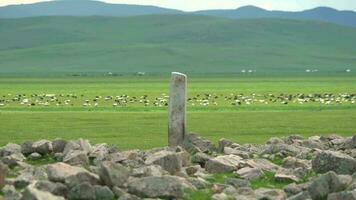 inskrift av obelisk menhir från gammal gammal gånger video