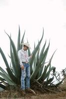 mexicano vaquero, agave plantas, naturaleza belleza, Gafas de sol, niño pequeño, cautivador paisaje foto