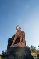 pipila estatua, guanajuato histórico punto de referencia, Arte en contra un escénico cielo, símbolo de mexicano patrimonio foto