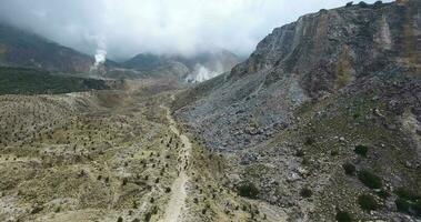 Beautiful aerial landscape mount of papandayan video