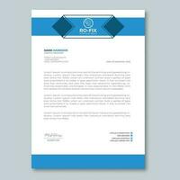 corporate letterhead design and template vector