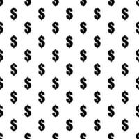 Seamless pattern with dollar sign. Endless vector background.