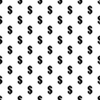 Seamless pattern with dollar sign. Endless vector background.