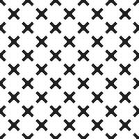 Vector seamless cross pattern. Endless black and white texture. Abstract geometric ornament background.