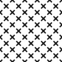 Vector seamless cross pattern. Endless black and white texture. Abstract geometric ornament background.