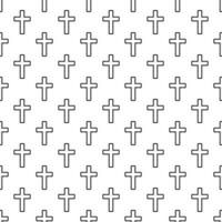 Christian cross seamless pattern. Vector illustration.