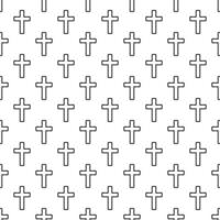 Christian cross seamless pattern. Vector illustration.