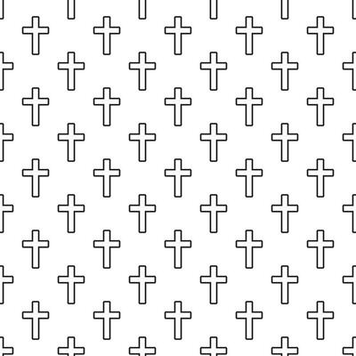 Christian cross seamless pattern. Vector illustration.