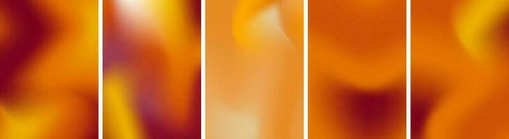 conjunto de lujoso tela degradado antecedentes. naranja y rojo, otoño colores tema. resumen vector antecedentes. para antecedentes, diseños, póster, plantillas, diseños