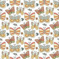 Cute summer butterfly pattern vector