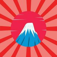 Japón fuji montaña logo modelo vector