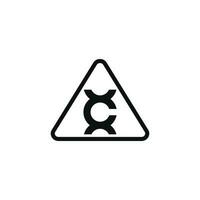 Carcinogen caution warning symbol design vector