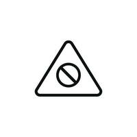 Do not enter caution warning symbol design vector