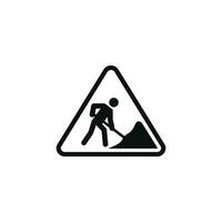 Under construction caution warning symbol design vector