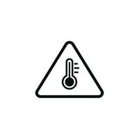 High temperature caution warning symbol design vector