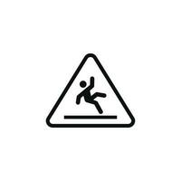 Wet floor caution warning symbol design vector