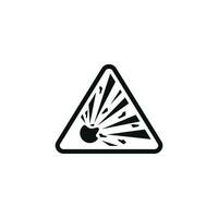 Explosive material caution warning symbol design vector