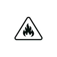 Highly flammable caution warning symbol design vector