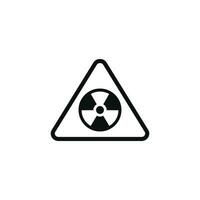 Radiation area caution warning symbol design vector