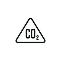 Carbon dioxide caution warning symbol design vector